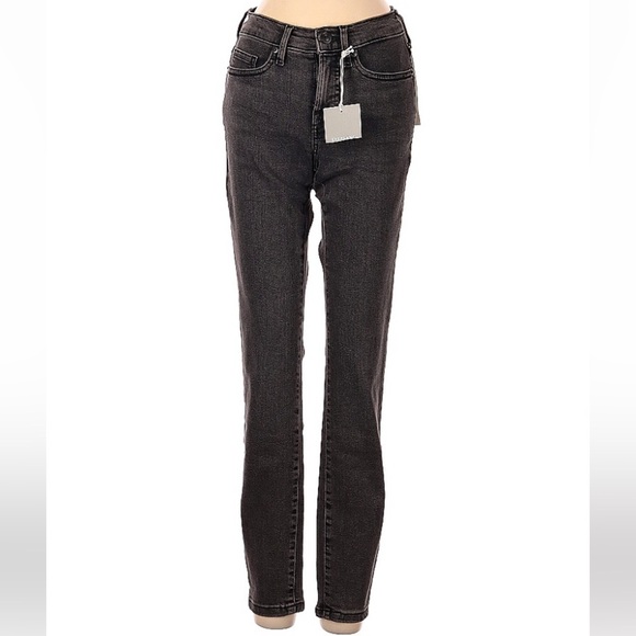 NWT EVERLANE Skinny Mid Rise Black Jeans - Picture 4 of 11